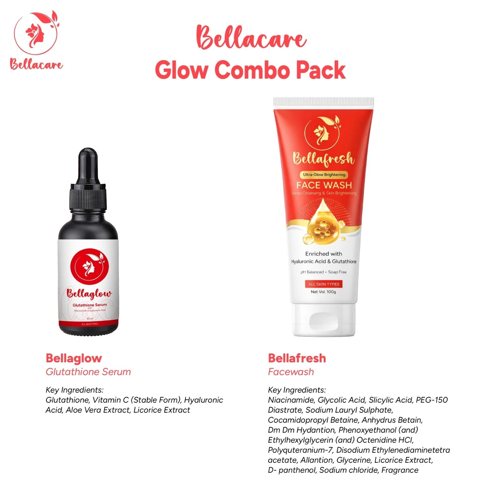 Bellacare Bellaglow and Facewash - Premium Skincare